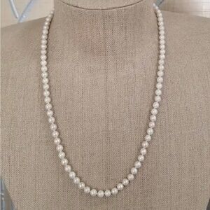 Vintage Pearl Necklace with 14k clasp